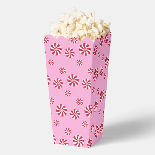 Fun and Fancy Pink Peppermint Popcorn Favor Boxes