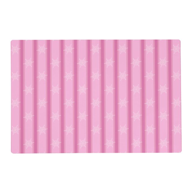 Fun and Fancy Pink Snowflake Placemat (Front)