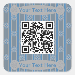 Fun and Fancy Poker Chip QR Code Square Sticker