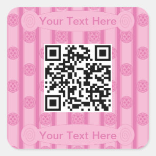 Fun and Fancy Poker Chip QR Code Square Sticker