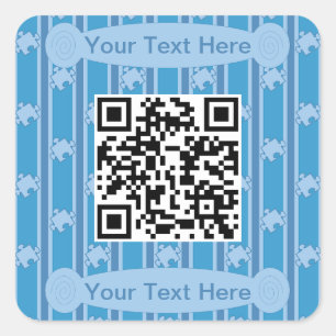 Fun and Fancy Puzzle QR Code Square Sticker