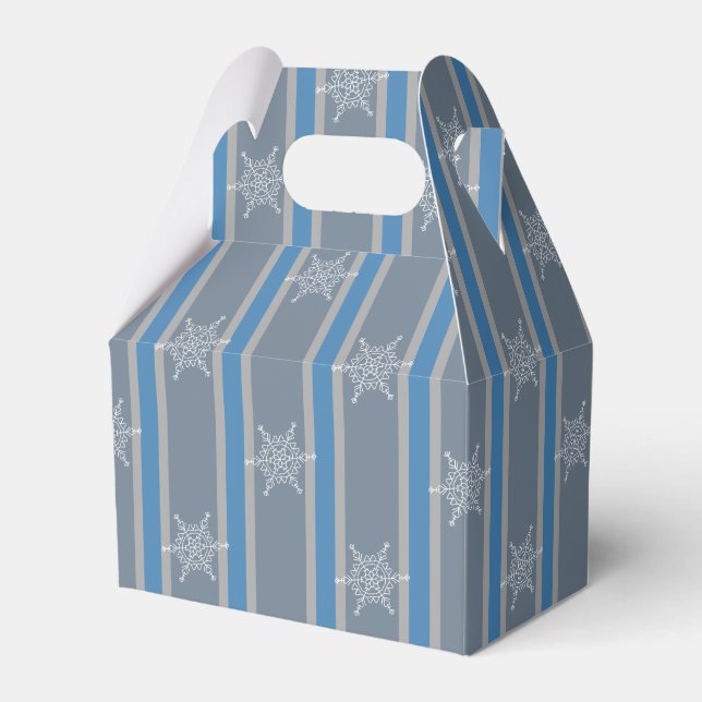 Fun and Fancy Snowflake Favor Boxes (Front Side)