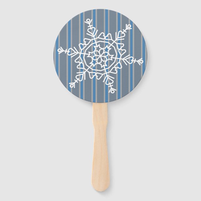 Fun and Fancy Snowflake Hand Fan (Front)