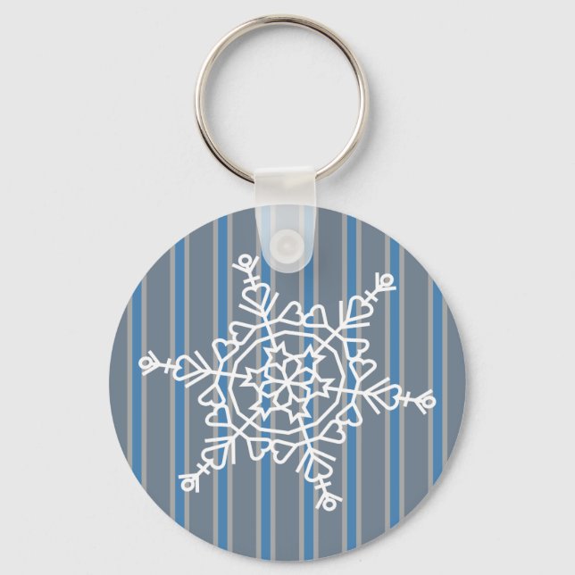 Fun and Fancy Snowflake Keychain (Front)