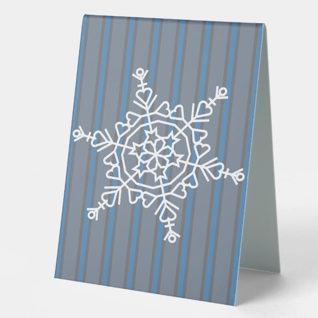 Fun and Fancy Snowflake Table Tent (Front)