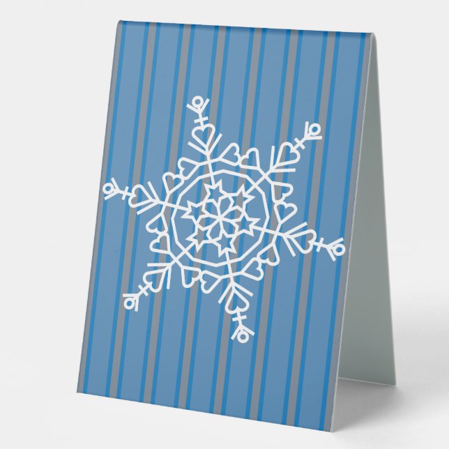 Fun and Fancy Snowflake Table Tent (Front)