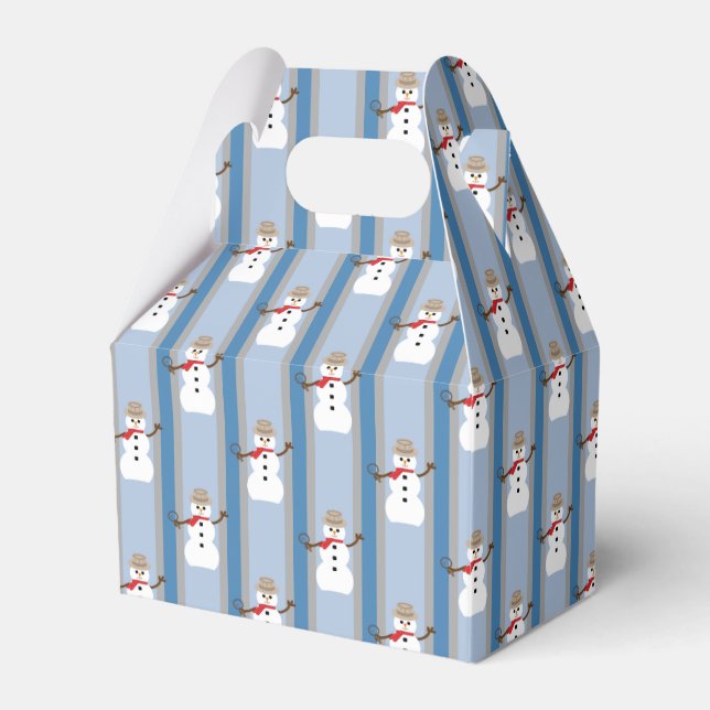 Fun and Fancy Snowman Detective Favor Boxes (Front Side)