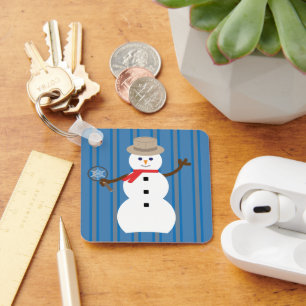Fun and Fancy Snowman Detective Keychain