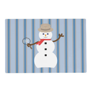 Fun and Fancy Snowman Detective Placemat