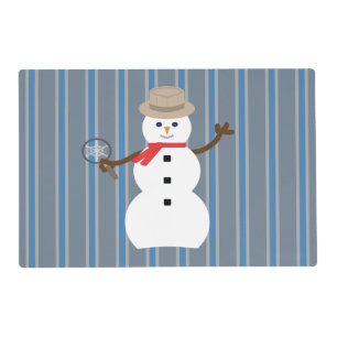 Fun and Fancy Snowman Detective Placemat