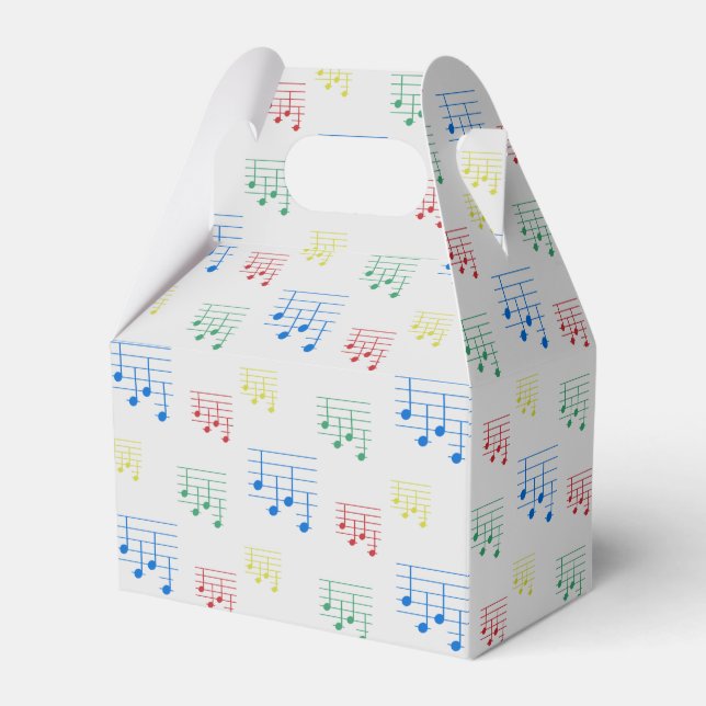 Fun and Fancy Ukulele Tuning Song Music Note Favor Boxes (Front Side)