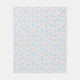 Fun and Fancy Ukulele Tuning Song Music Note Fleece Blanket