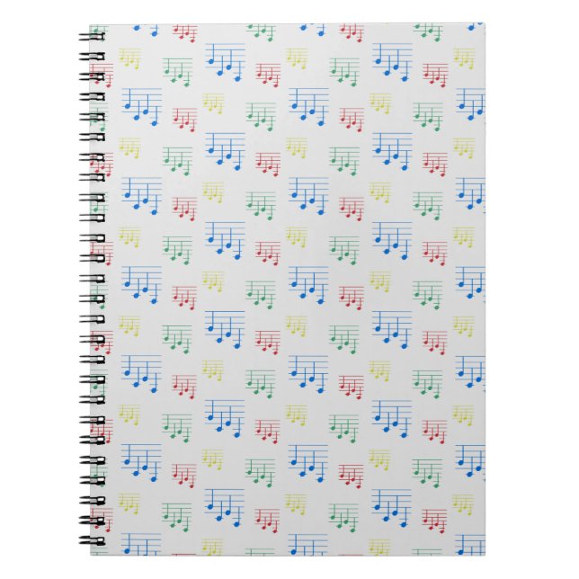 Fun and Fancy Ukulele Tuning Song Music Note Notebook (Front)