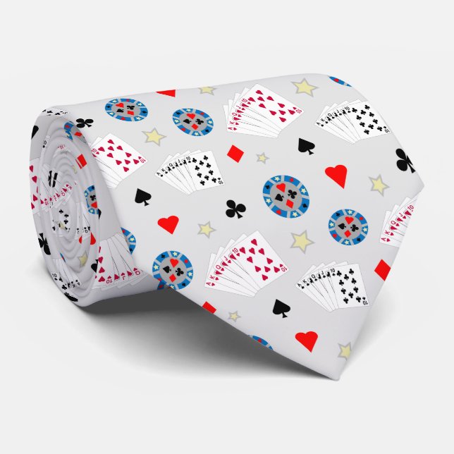 Fun and Fancy Vegas Poker Neck Tie (Rolled)