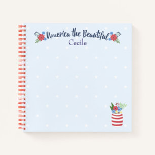 Fun and Festive America the Beautiful Notebook