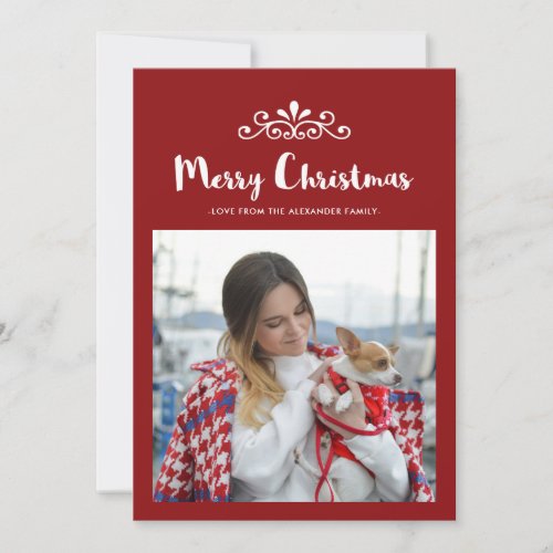 Fun and Festive Christmas Confetti Photo Holiday Card