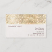 Fun and Festive Girly Gold Sparkly Sequin Business Card (Front)