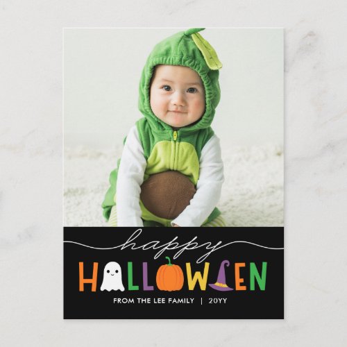Fun and Festive Halloween Photo Card Postcard