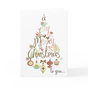 Fun and Festive Holiday Tree Merry Christmas Card