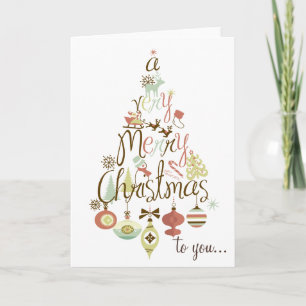 Fun and Festive Holiday Tree Merry Christmas Card