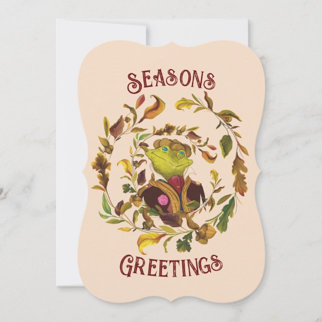 Fun and festive Seasons Greeting Holiday Card (Front)