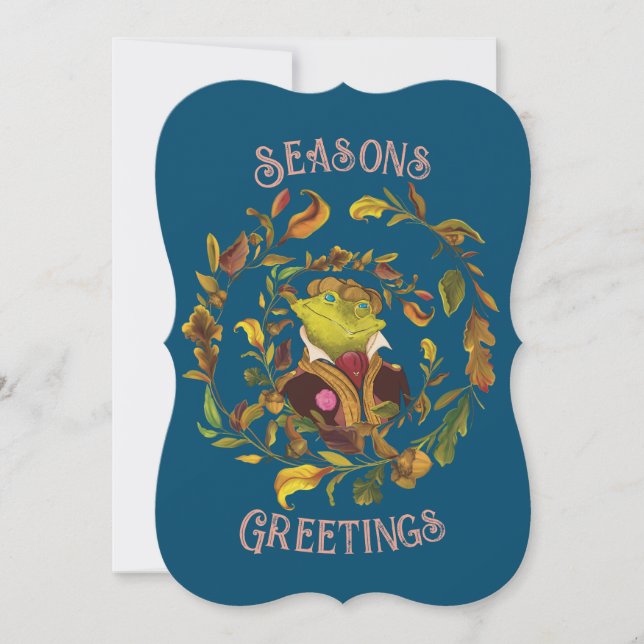 Fun and festive Seasons Greeting Holiday Card (Front)