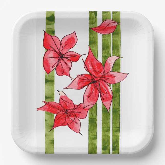 FUN AND FESTIVE SQUARE  PAPER PLATE (Front)