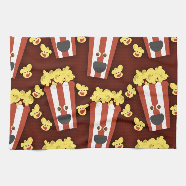 Fun and Fresh Movie Popcorn Kitchen Towel (Horizontal)