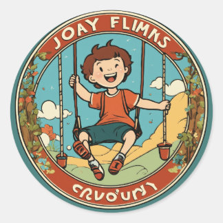 "Fun and Friendly Stickers: Perfect for Kids!" Classic Round Sticker