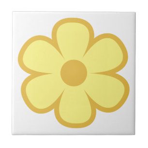 Fun and Funky 60s 70s Retro Flower Ceramic Tile