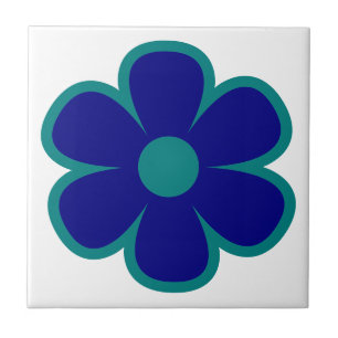 Fun and Funky 60s 70s Retro Flower Ceramic Tile