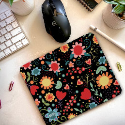 “Fun and  Funky” Floral Inspirivity Mouse Pad
