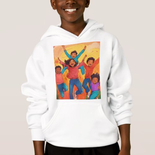 Fun and Funky Kids Pull_Over Hoodie Tee 