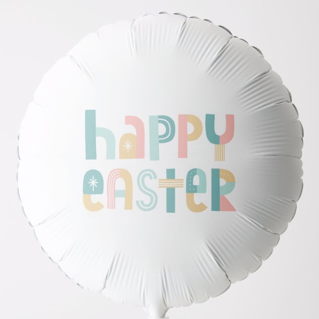 Fun and Funky Typography Easter design Balloon (Front)