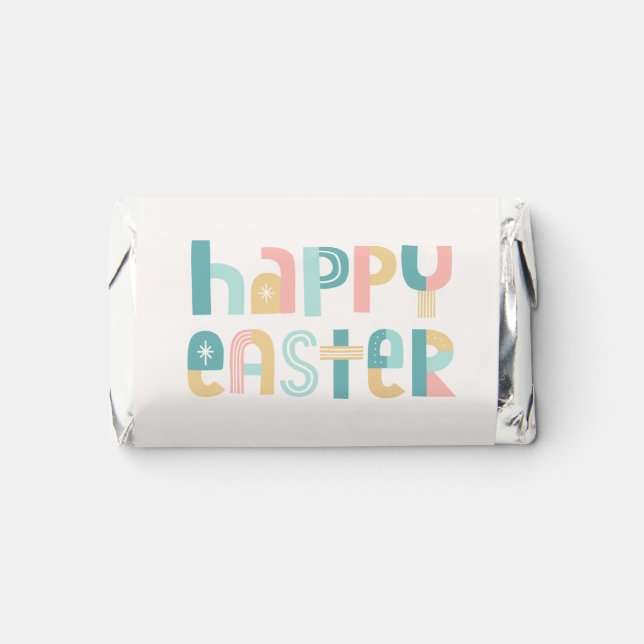 Fun and Funky Typography Happy Easter Hershey's Miniatures (Front)