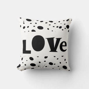 fun and funky typography love quote pillow