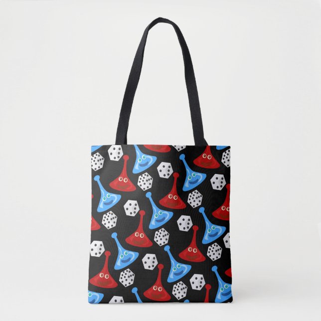 Fun and Games Boardgame Pattern Tote Bag (Front)