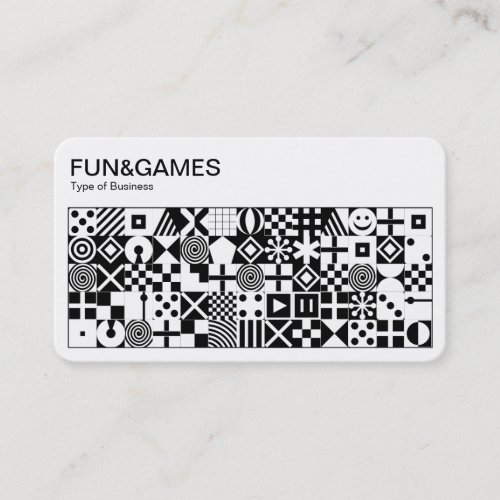 Fun and Games _ White on Black Business Card