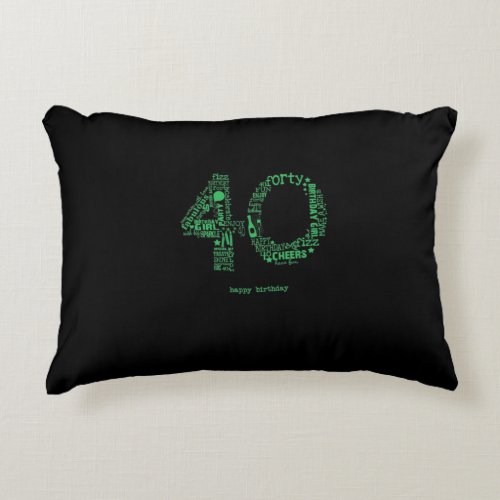 FUN AND HAPPY 4Oth BIRTHDAY PILLOW