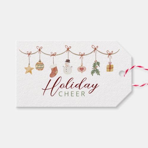Fun and Happy Christmas Holiday Cheer  Gift Tags
