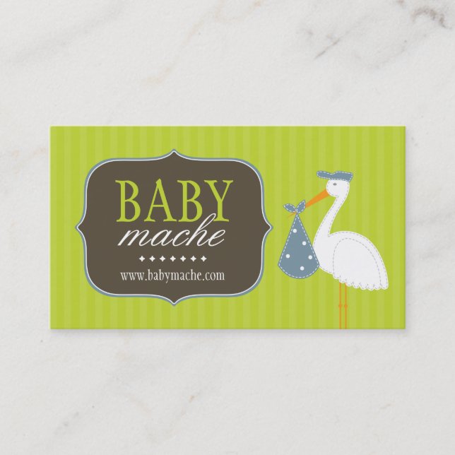 Fun and Modern Baby Boutique Business Cards (Front)