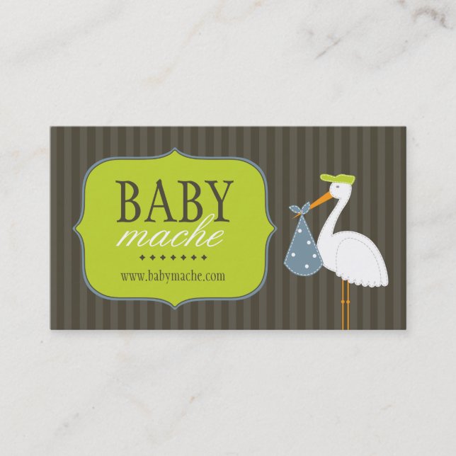 Fun and Modern Baby Boutique Business Cards (Front)
