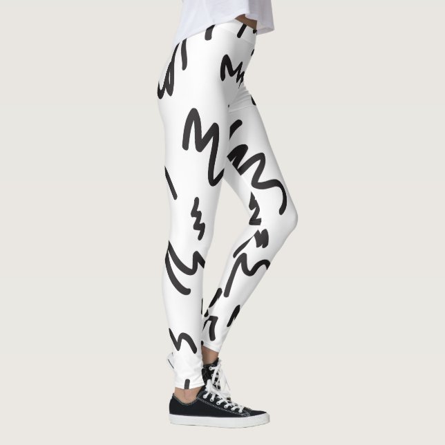 Fun and modern black and white leggings (Right)