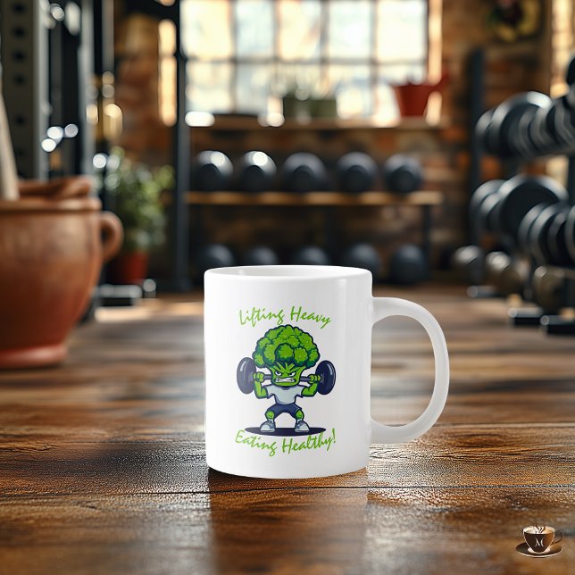 Fun and Motivational Fitness Mug - Strong Broccoli (Creator Uploaded)