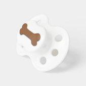 Fun and Playful Dog Bone Themed Gift BROWN V02 Pacifier (Front Right)