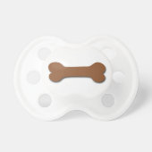Fun and Playful Dog Bone Themed Gift BROWN V02 Pacifier (Front)