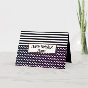 Fun and Pretty Black and White Birthday Card