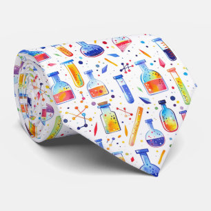 Fun and Quirky Hand Drawn Chemistry Neck Tie