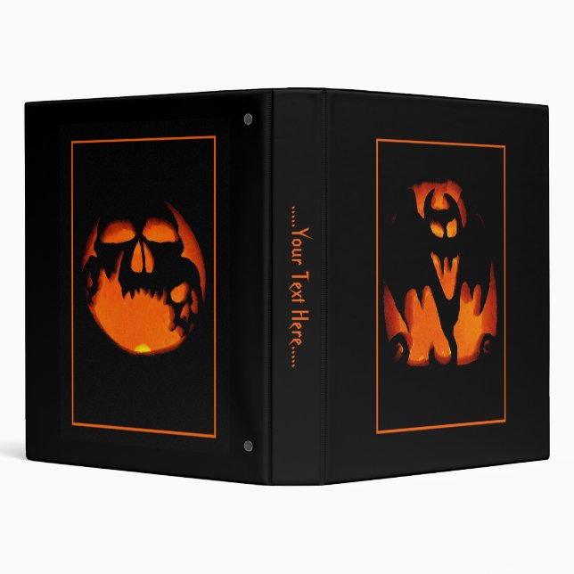 Fun and Scary Happy Halloween Pumpkins Binder (Background)