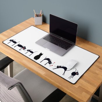Fun And Silly Cat Desk Mat Desk Mat by ProfessionalDevelopm at Zazzle